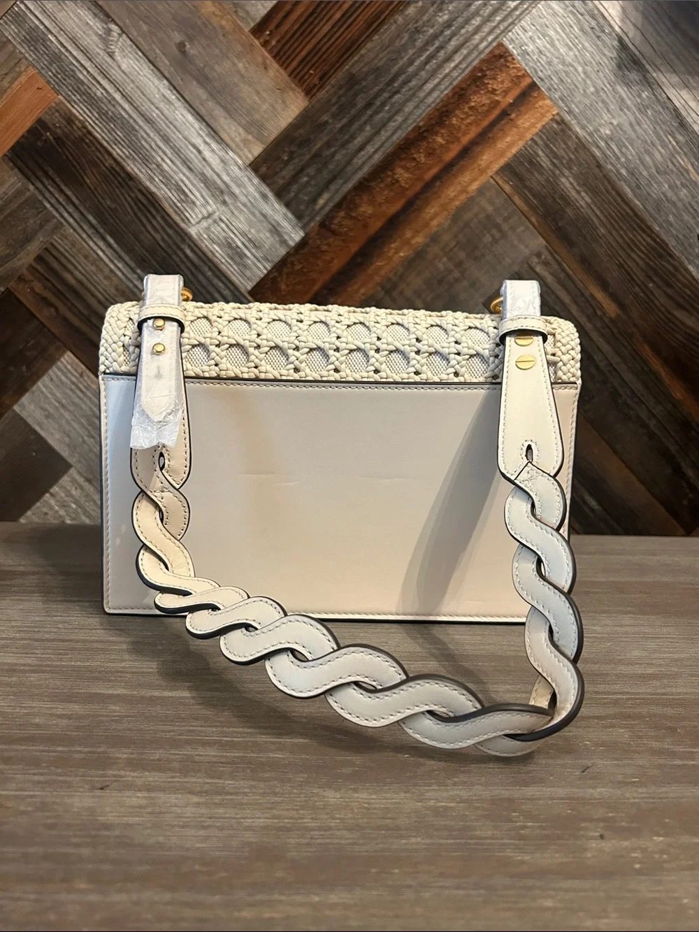 NWT Tory Burch Miller Basketweave Shoulder Bag